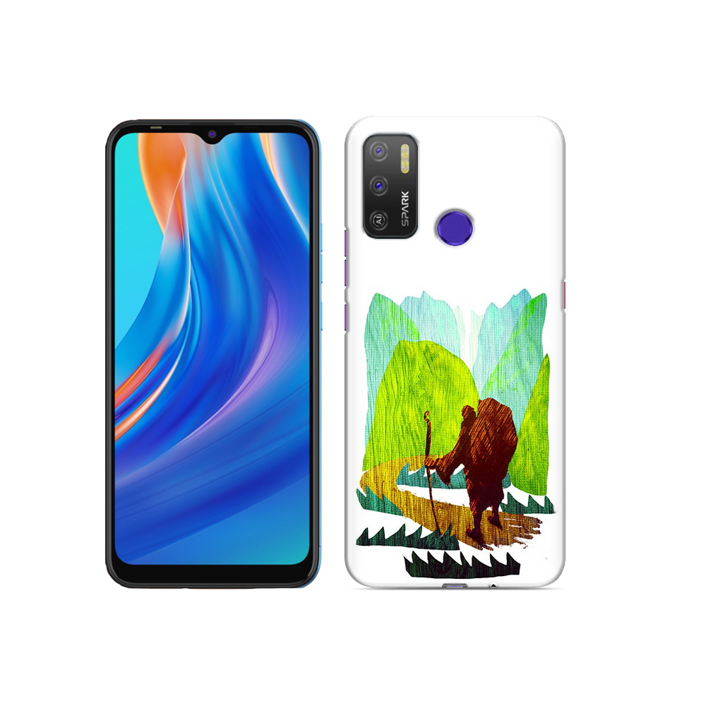 

Чехол MyPads Tocco для Tecno Spark 5 Air Лесная тропа, Прозрачный, Tocco