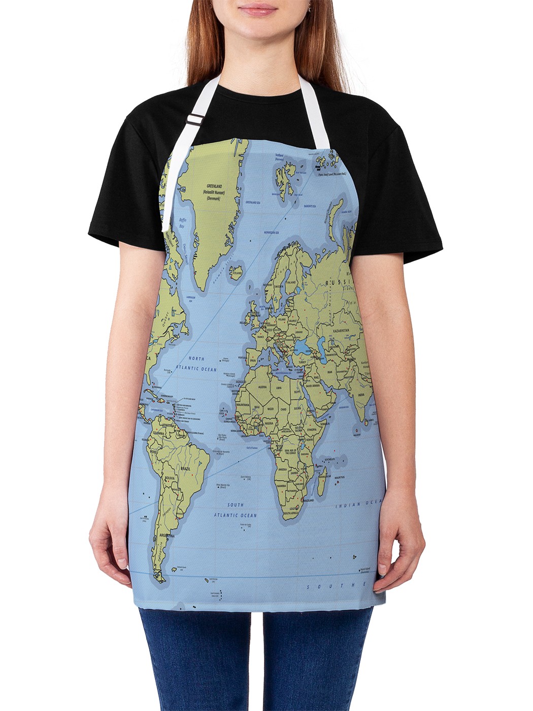 

Фартук женский JoyArty для готовки "Детали на карте", универсальный размер