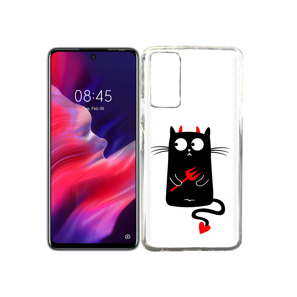 

Чехол MyPads Tocco для Tecno Pova 2 Кот демон, Прозрачный, Tocco