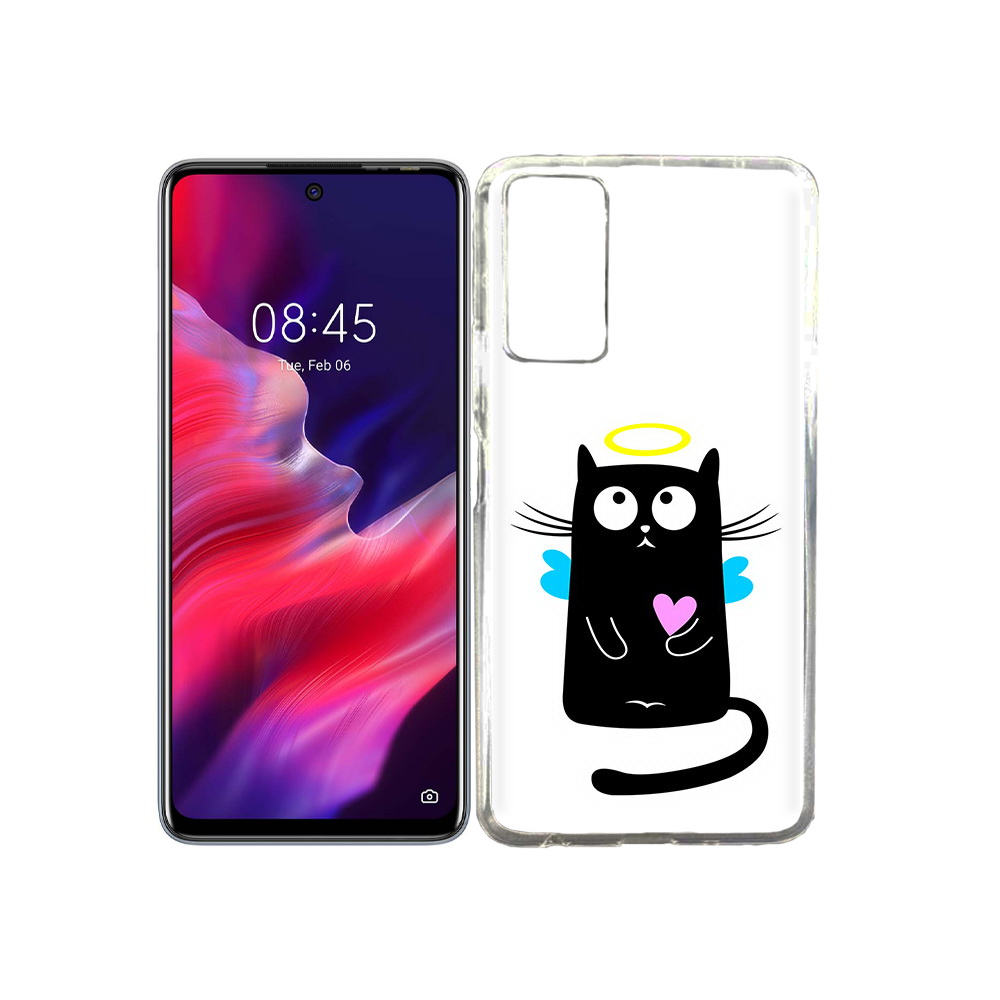 

Чехол MyPads Tocco для Tecno Pova 2 Кот ангелок, Прозрачный, Tocco