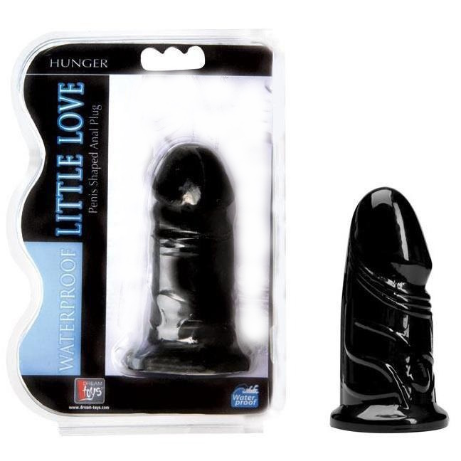 фото Анальная втулка dream toys в виде фаллоса little love 10,5 см черная