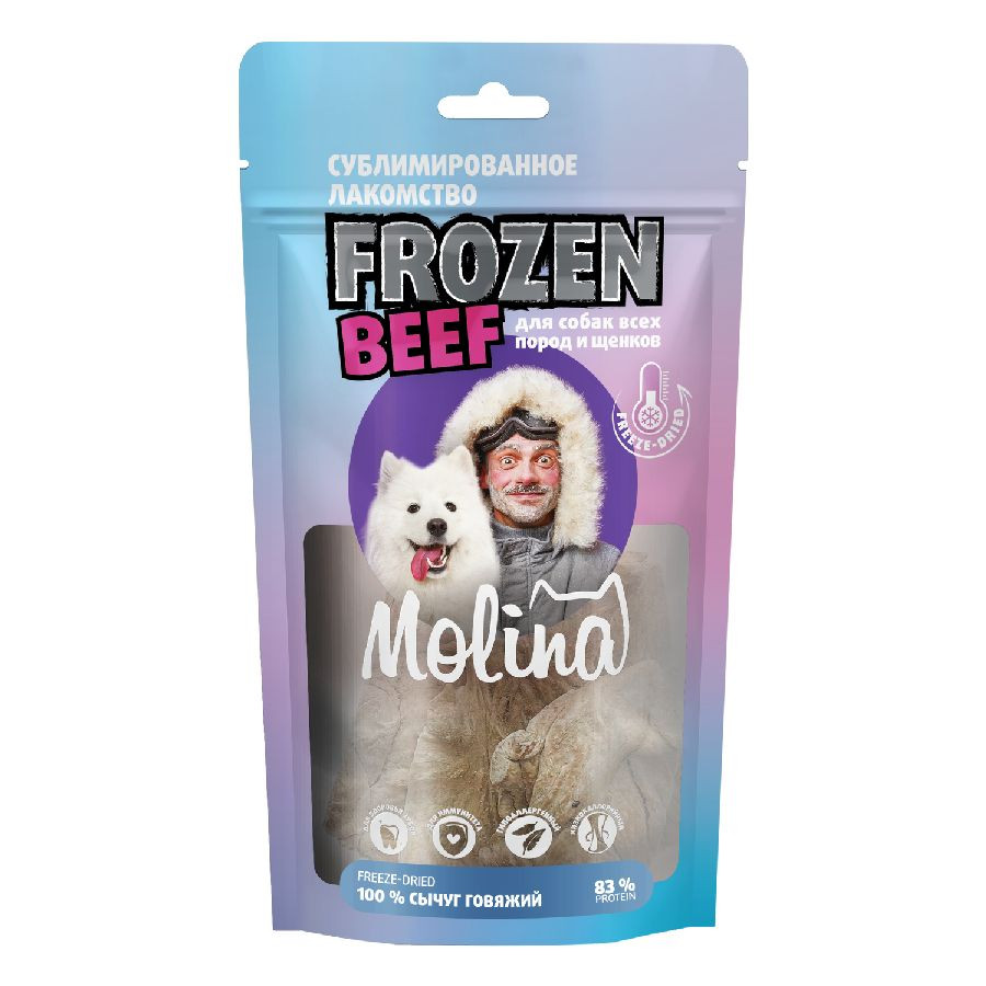 

Сублимированное лакомство для собак и щенков Molina Frozen Сычуг говяжий, 40 г