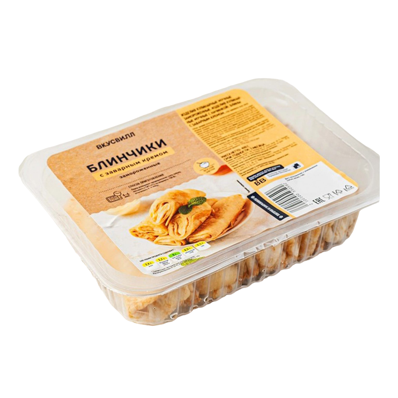 

Блинчики ВкусВилл с заварным кремом замороженные 400 г