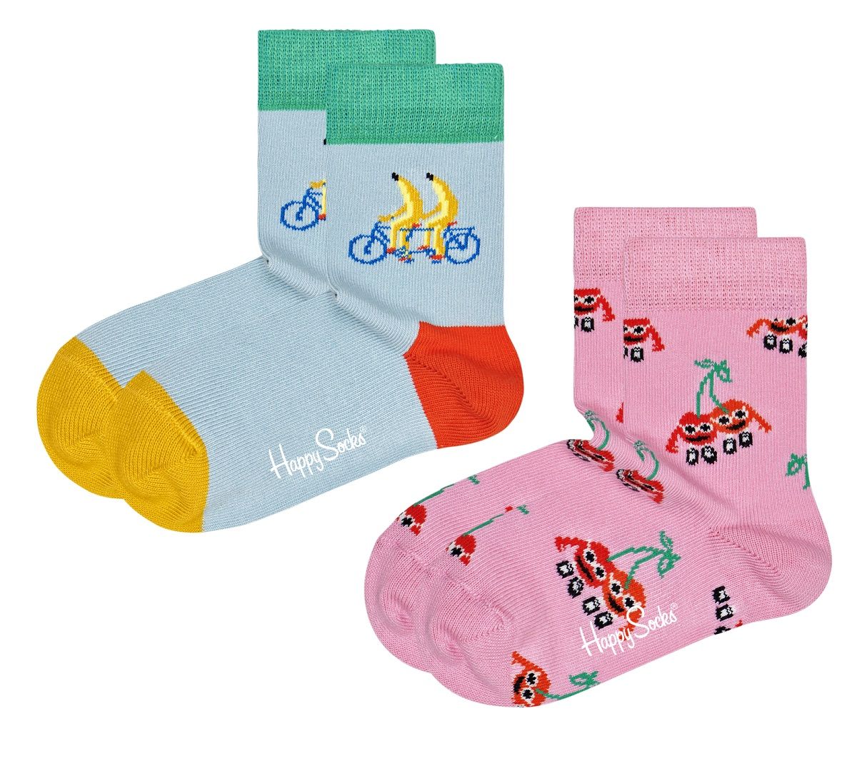 Набор из 2 пар детских носков 2-pack Kids Fruit Mates Socks Happy socks разноцветный 2-3Y