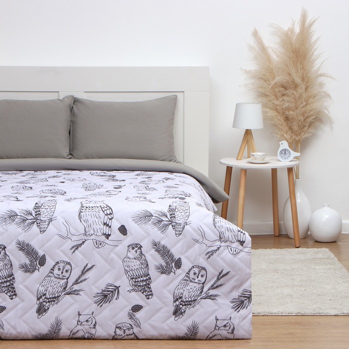 Покрывало LoveLife 9629511 евро макси Owls 240*210±5см, микрофайбер, 100 п/э