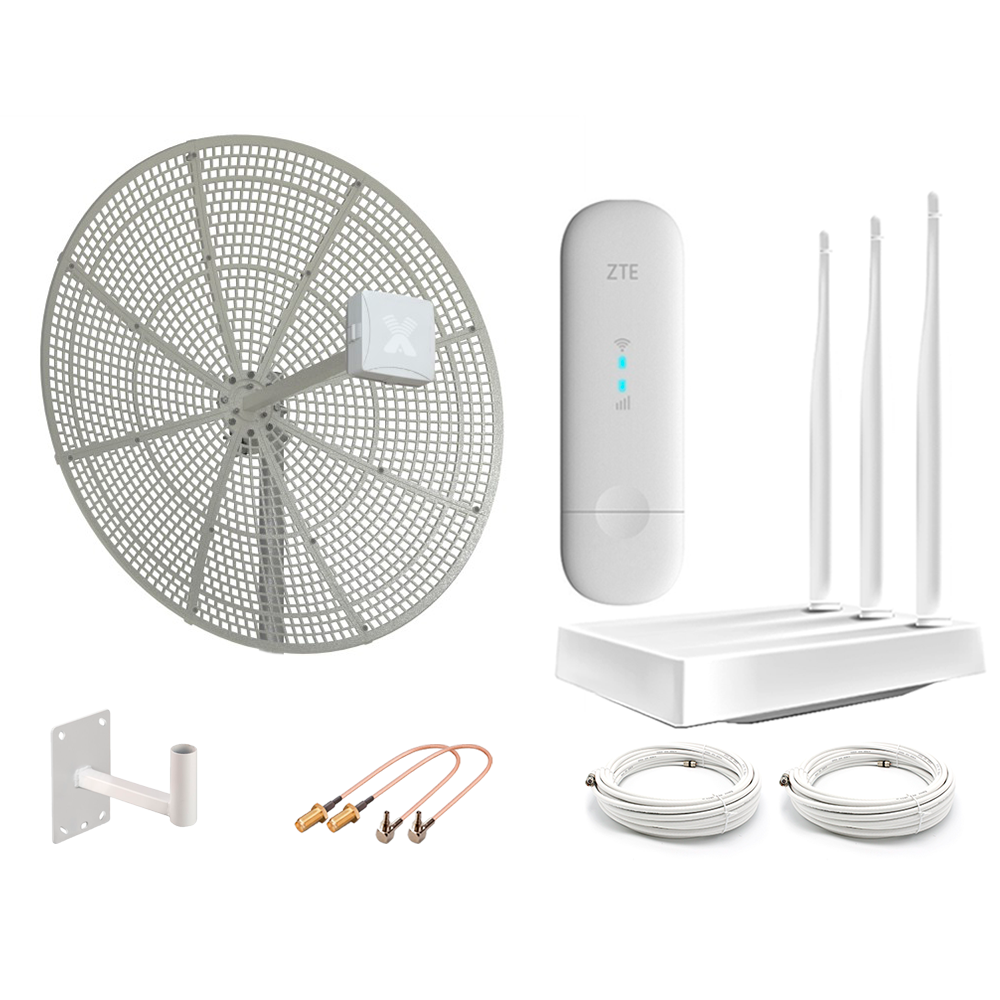 

Роутер Wi-Fi с модем 3G/4G (LTE) и усиливающей антенной MIMO 24 dBi NET-ZRV024