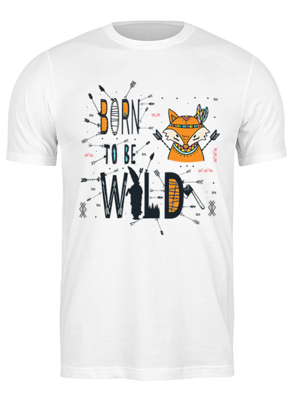 

Футболка мужская Printio Fox here белая M, Белый, Fox here
