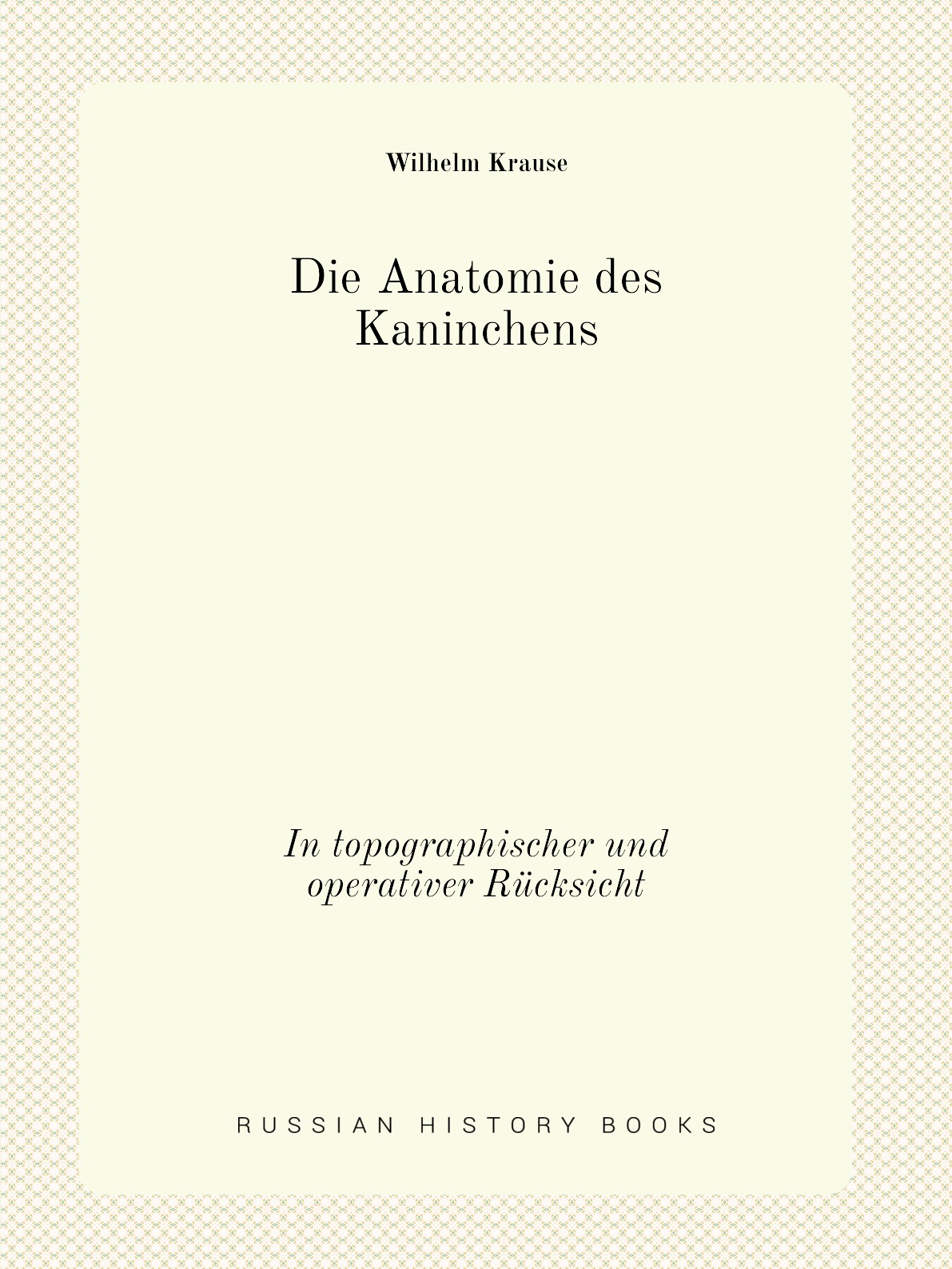 

Die Anatomie des Kaninchens