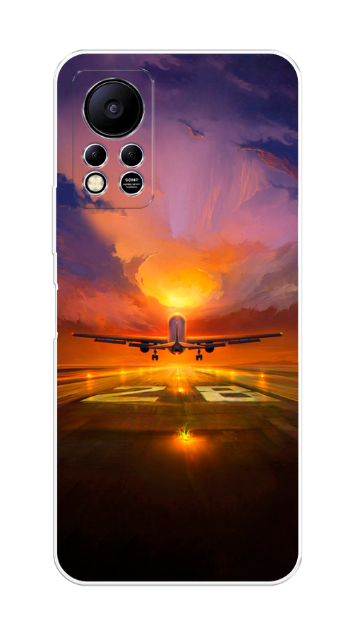 

Чехол на Infinix Hot 11S NFC "Самолет на посадке", Оранжевый;синий, 3100950-6