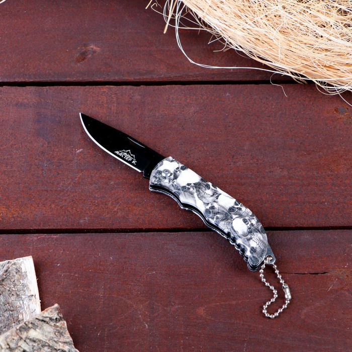 фото Нож перочинный "черепа", складной, лезвие 6,6см мастер к