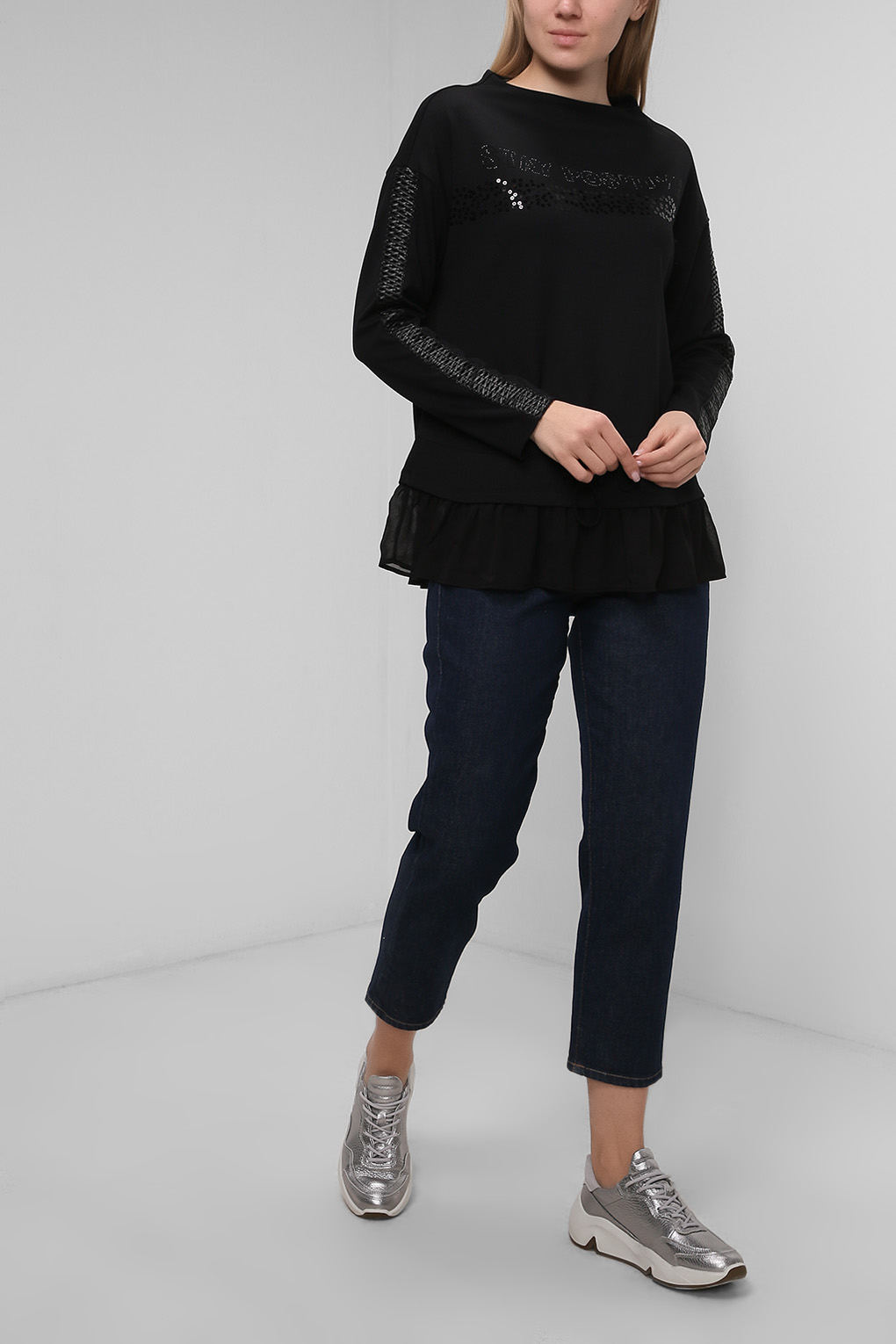 

Свитшот женский BETTY BARCLAY 2728/2109 черный 48, 2728/2109