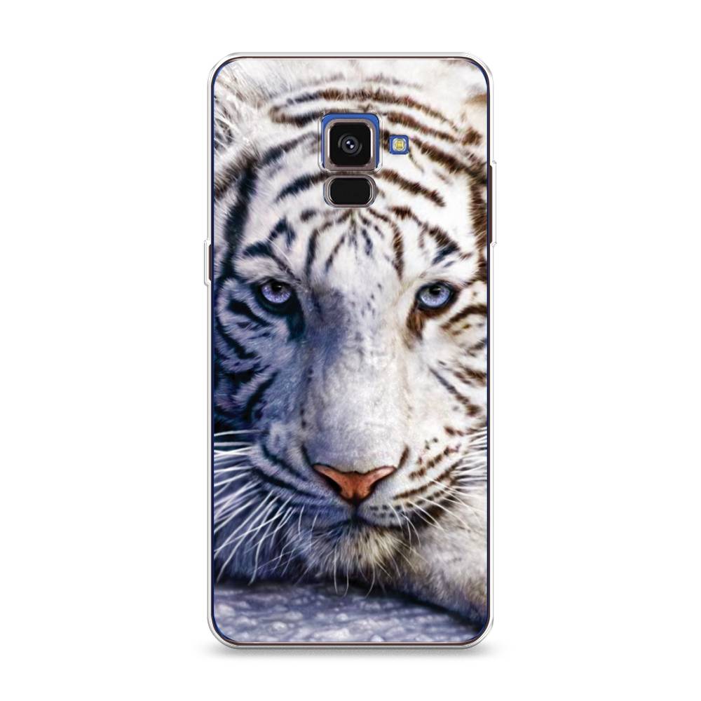 

Чехол на Samsung Galaxy A8 2018 "Бенгальский тигр", Коричневый;белый, 25450-1
