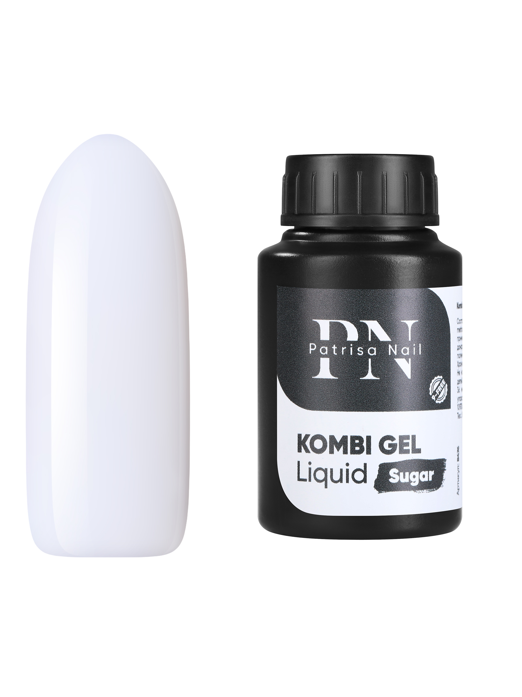 Гель для моделирования ногтей Patrisa Nail Kombi Gel Liquid Sugar прозрачный, 30 мл