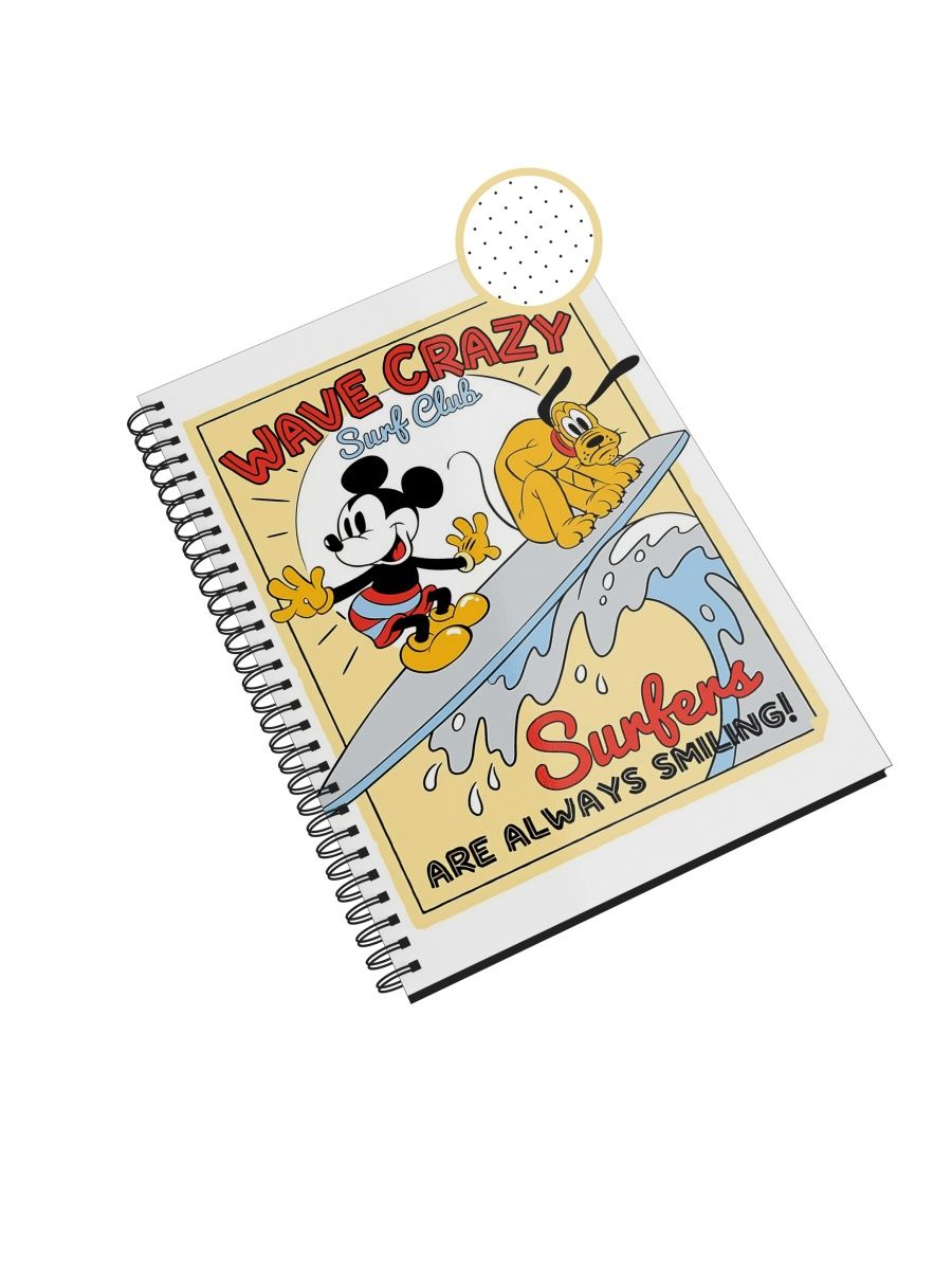 

Блокнот Каждому Своё "Mickey Mouse/Микки Маус/Плуто" NP-MUMK6-A5/7 A5 48л в точку, NP-MUMK6-A5/7