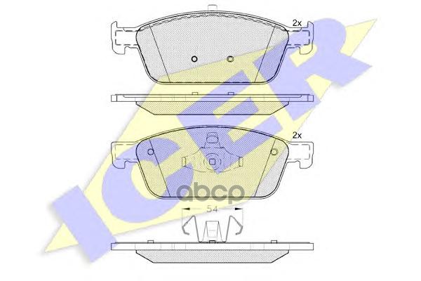 

Колодки торм. пер. FORD Focus III/ Kuga II 2.0 12-> ICER