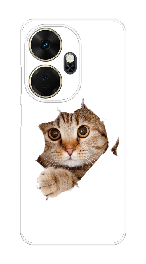 

Чехол на Itel P55 Plus 4G "Кот и бумага", Белый;коричневый, 3201950-1