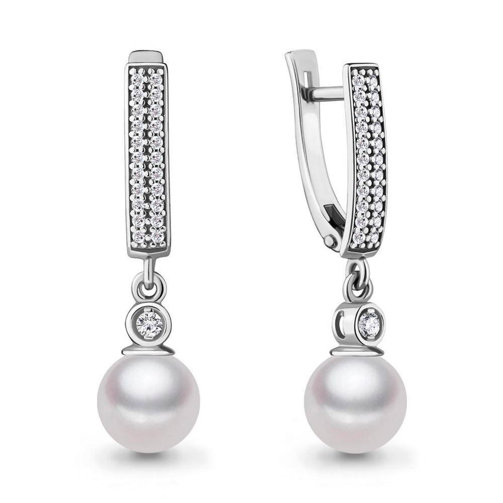 

Серьги из белого золота с бриллиантом Aquamarine Aquamarine 940539_585_бз, 940539_585_бз