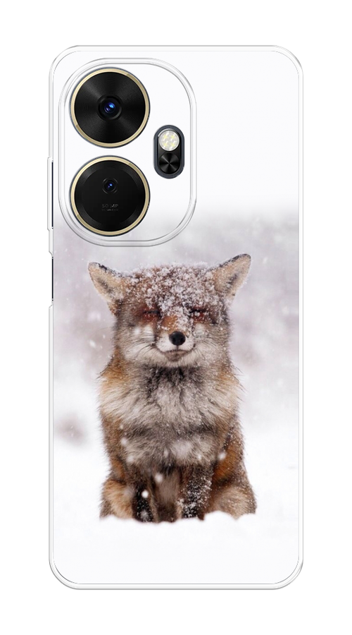 

Чехол на Itel P55 Plus 4G "Зимняя лиса", Белый;серый;коричневый, 3201950-1