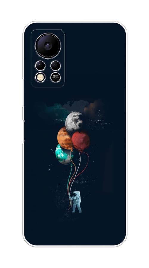 

Чехол на Infinix Hot 11S NFC "Космонавт с шариками", Разноцветный, 3100950-4