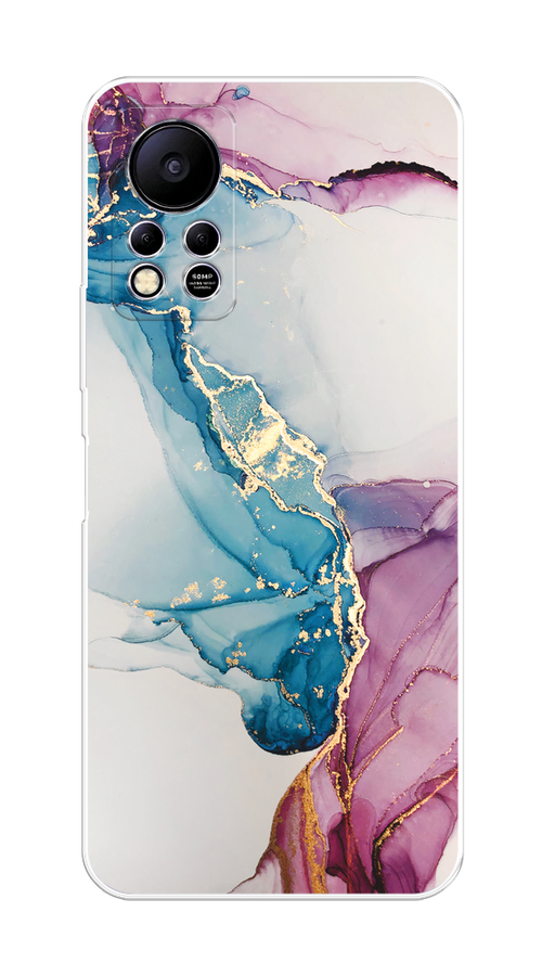 

Чехол на Infinix Hot 11S NFC "Розовые разводы рисунок", Синий;розовый;золотистый, 3100950-3