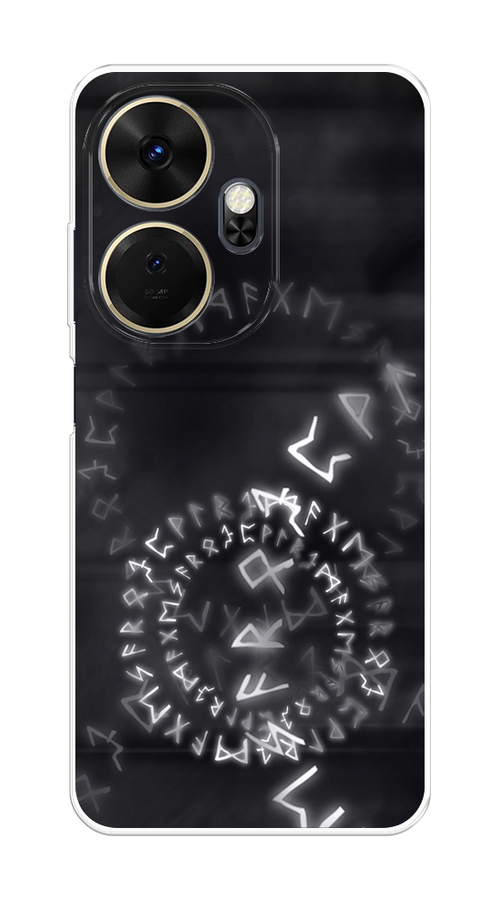 

Чехол на Itel P55 Plus 4G "Руны", Серый;черный, 3201950-1