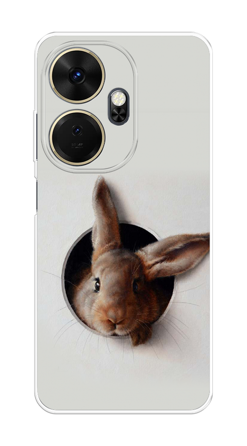 

Чехол на Itel P55 Plus 4G "Любопытный кролик", Серый;коричневый, 3201950-1