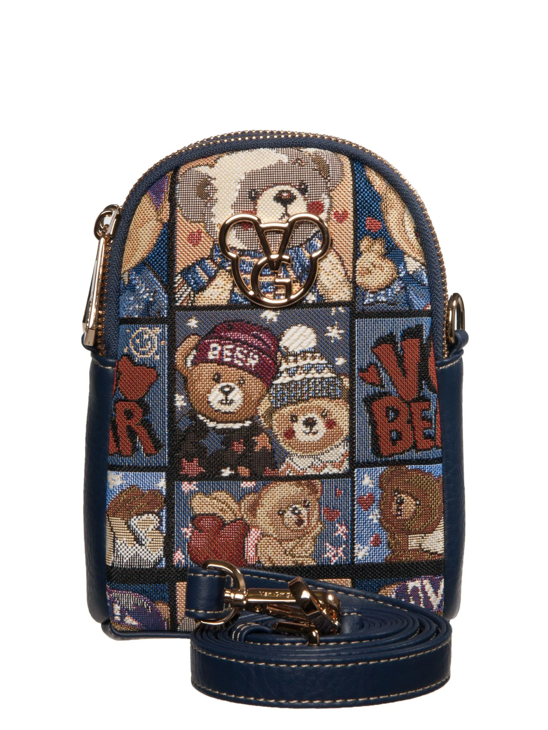 

Сумка женская Henney Bear 11090 бежевая, синяя, Бежевый;синий, 11090