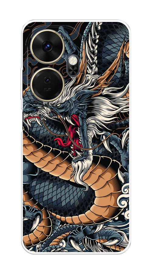 

Чехол на Itel P55 Plus 4G "Japanese Dragon", Коричневый;черный;синий, 3201950-1