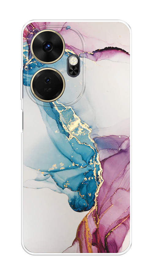 

Чехол на Itel P55 Plus 4G "Розовые разводы рисунок", Синий;розовый;золотистый, 3201950-1