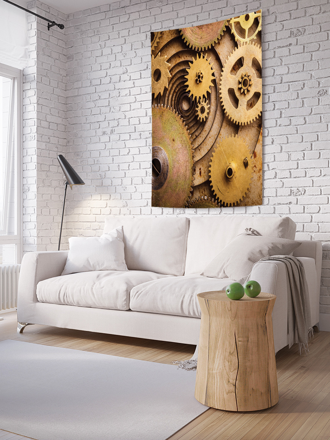 

Вертикальное фотопанно на стену JoyArty Шестерни часов 150x200 см, Шестерни часов