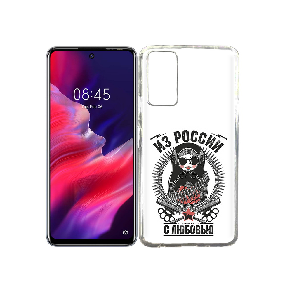 

Чехол MyPads Tocco для Tecno Pova 2 Из России с любовью, Прозрачный, Tocco