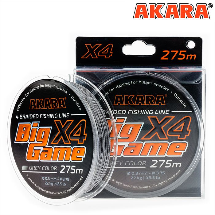 

Леска плетеная Akara Big Game x4 0,35 мм 275 метров до 26 кг, Big Game x4