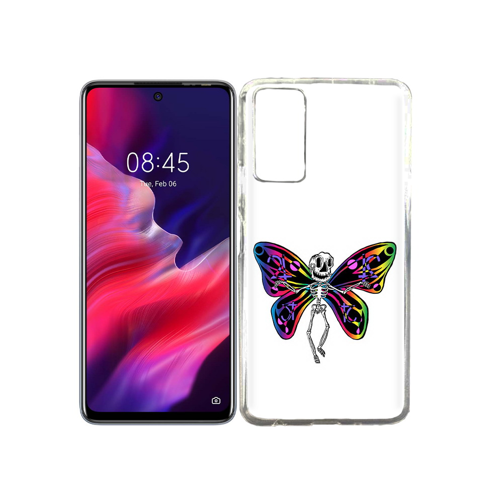 

Чехол MyPads Tocco для Tecno Pova 2 эффект бабочки, Прозрачный, Tocco