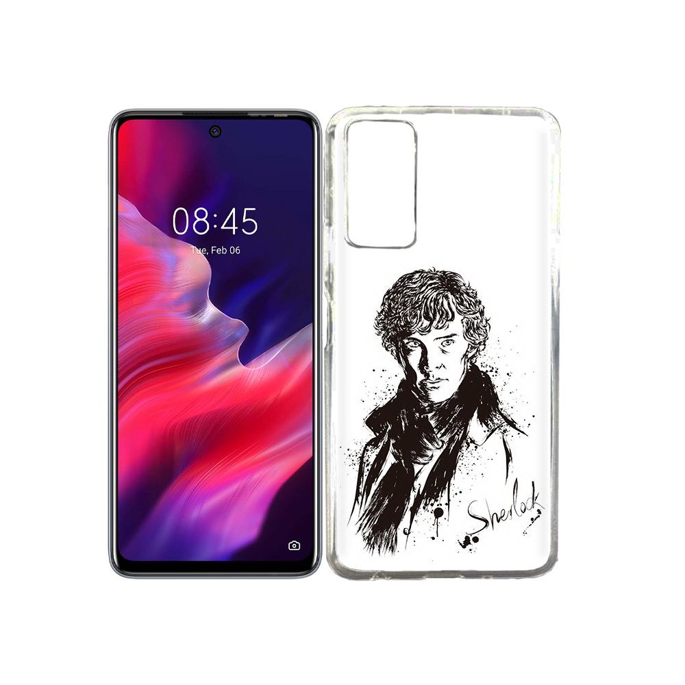 

Чехол MyPads Tocco для Tecno Pova 2 шерлок холмс портрет, Прозрачный, Tocco