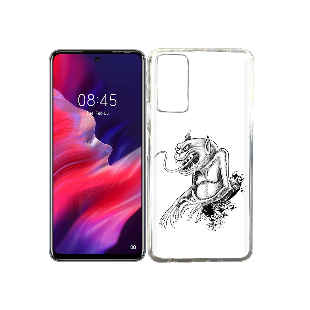 

Чехол MyPads Tocco для Tecno Pova 2 чорт, Прозрачный, Tocco