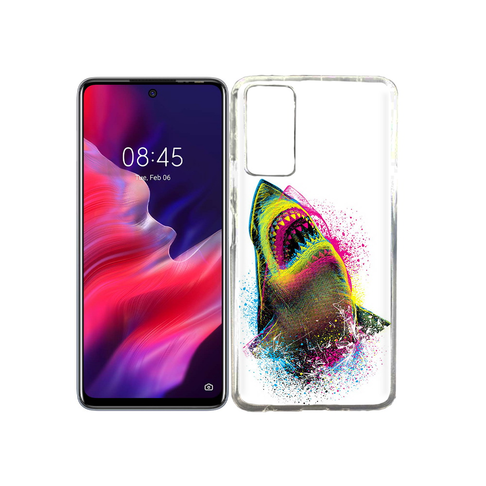 

Чехол MyPads Tocco для Tecno Pova 2 челюсти-2, Прозрачный, Tocco