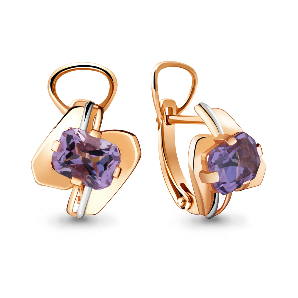 

Серьги из серебра с аметистом Aquamarine 4462304_925_з, 4462304_925_з