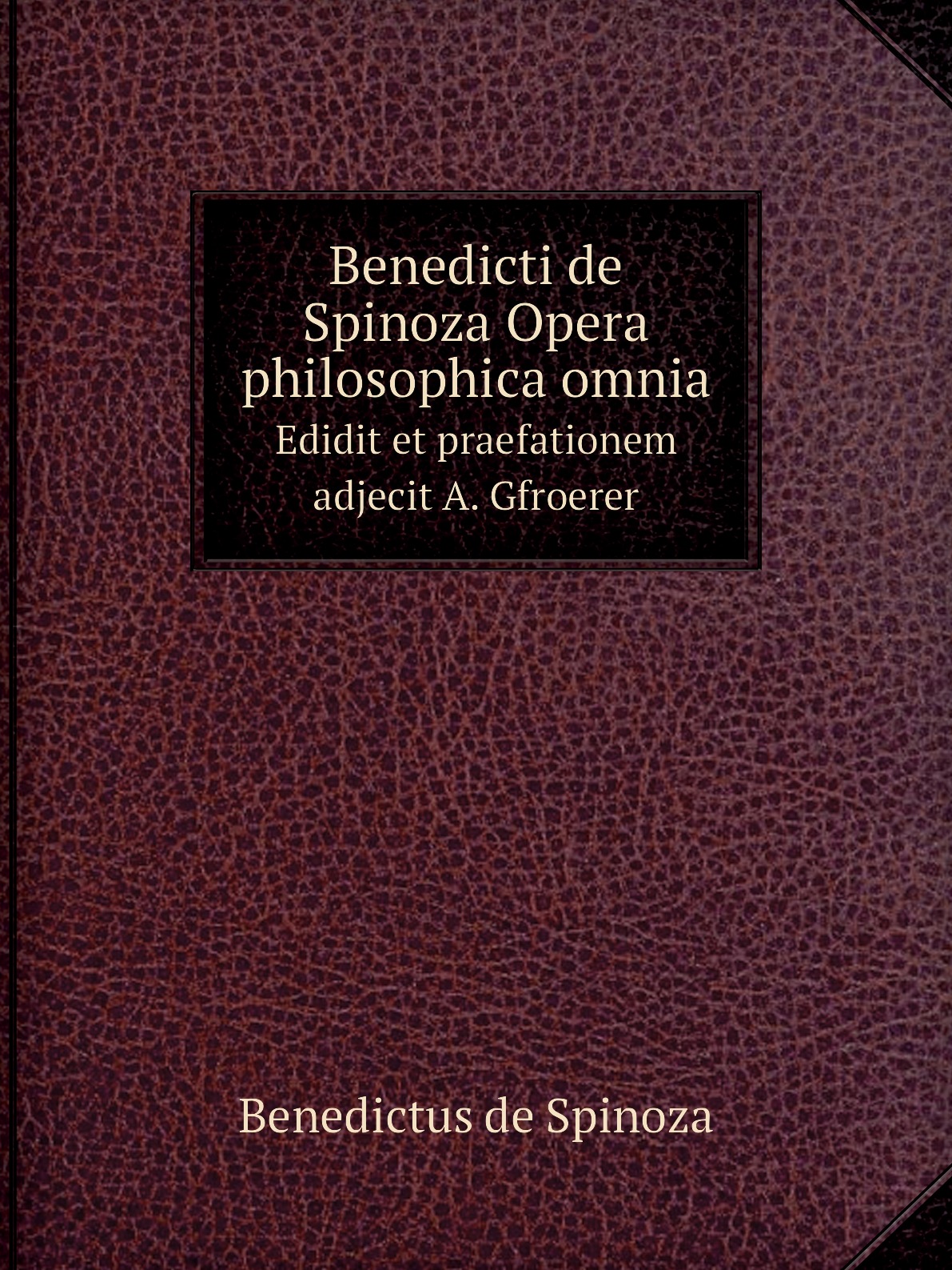 

Benedicti de Spinoza Opera philosophica omnia