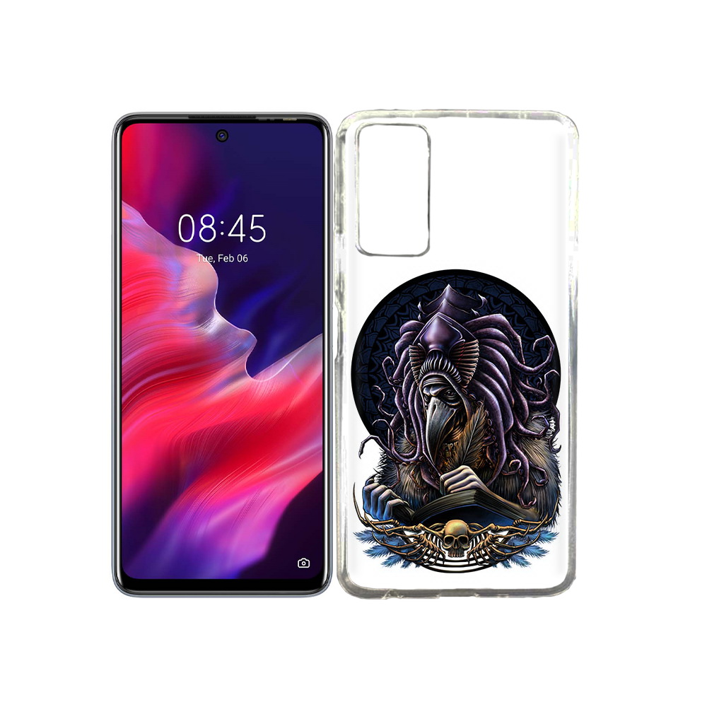

Чехол MyPads Tocco для Tecno Pova 2 умный ворон, Прозрачный, Tocco