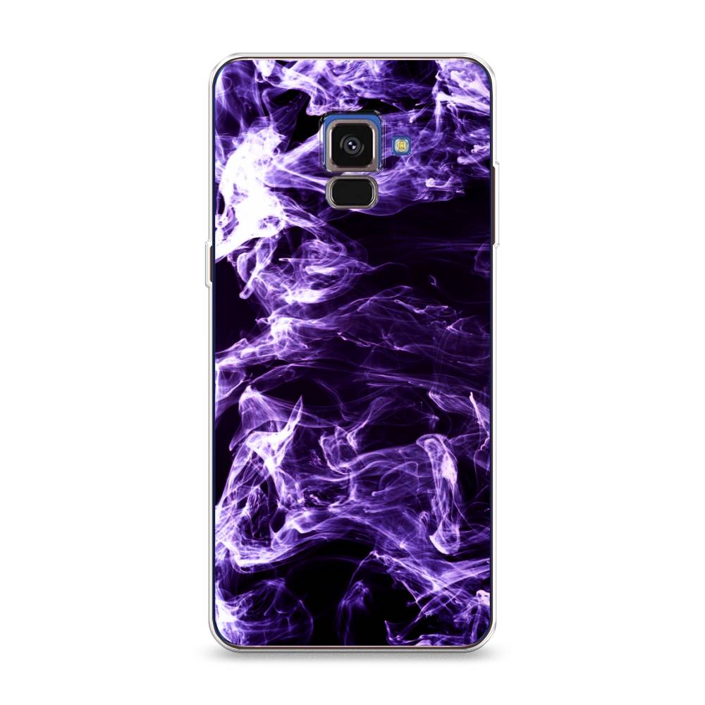 

Чехол на Samsung Galaxy A8 2018 "Фиолетовый дым", Фиолетовый;белый;черный, 25450-3