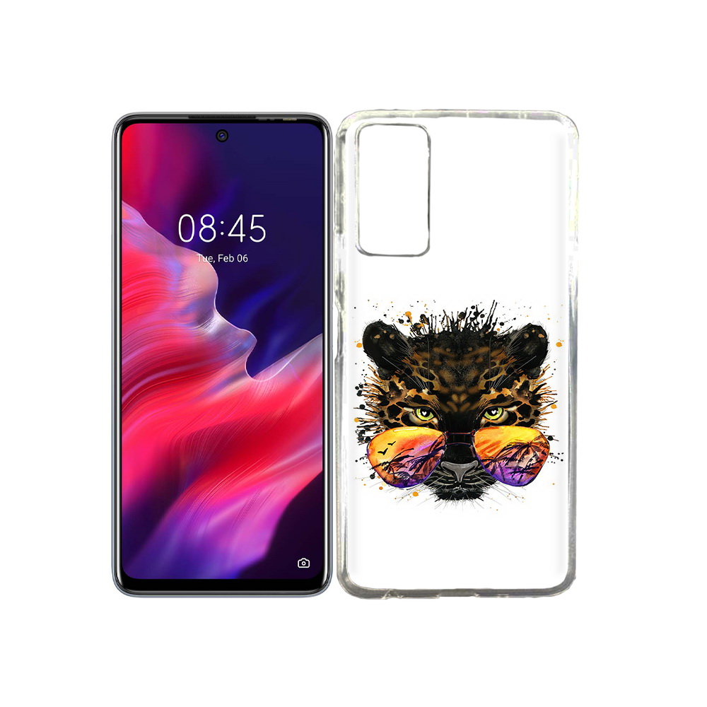 

Чехол MyPads Tocco для Tecno Pova 2 тропический леопард, Прозрачный, Tocco