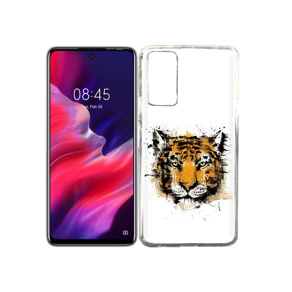 

Чехол MyPads Tocco для Tecno Pova 2 тигруля, Прозрачный, Tocco