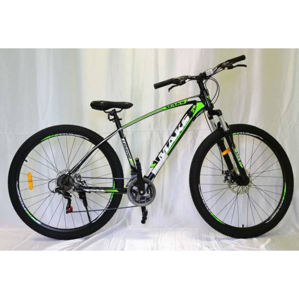 фото Велосипед 29 maks legend hd (гидравлика) (21-ск.) (рама 21) черный/зеленый