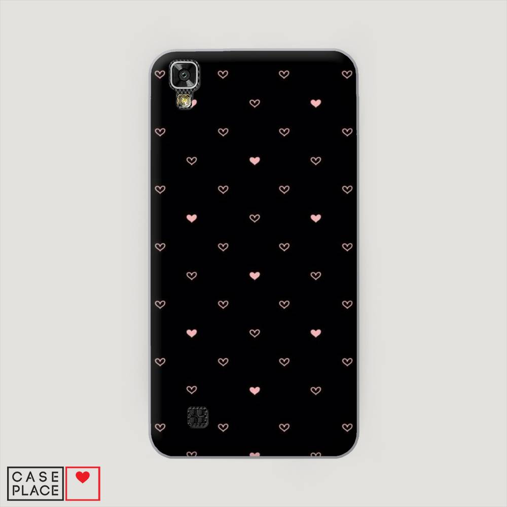 

Чехол Awog на LG X Power (K220DS) "Черный фон и сердечки", Розовый;серый;черный, 82350-3