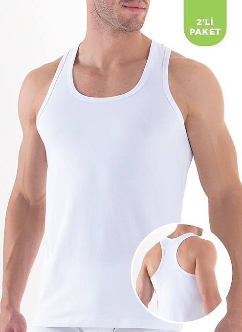 Комплект маек мужских BlackSpade BS9676 белых L 2 шт 4910₽