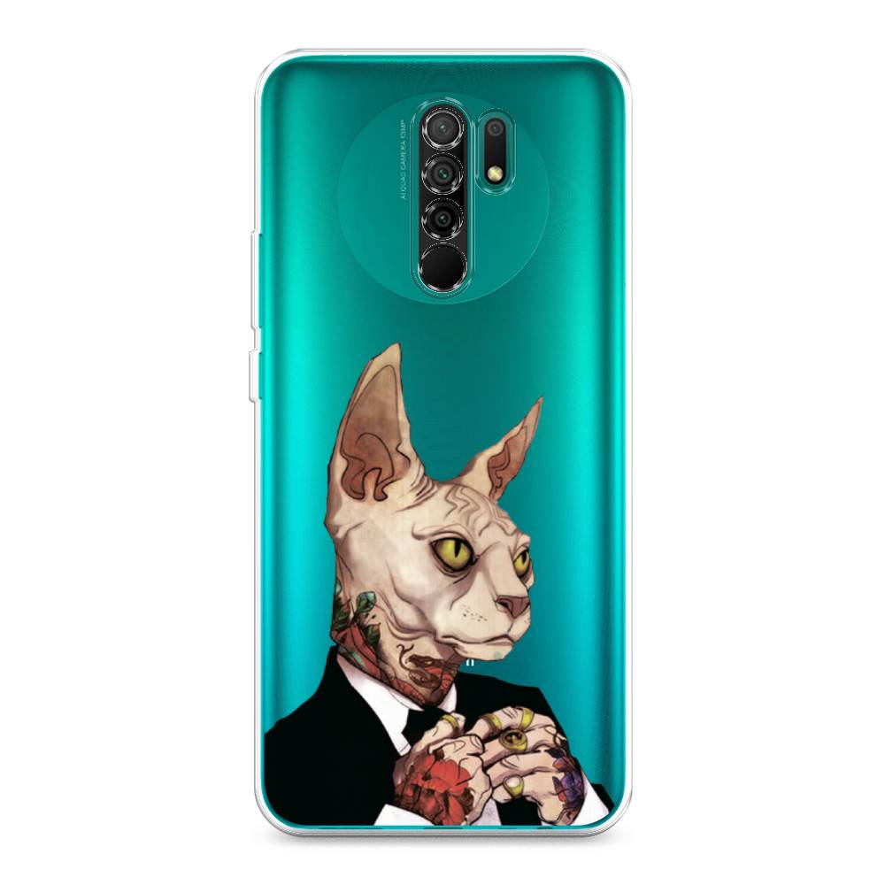 

Чехол Awog на Xiaomi Redmi 9 "Татуированный сфинкс", Разноцветный, 38350-7