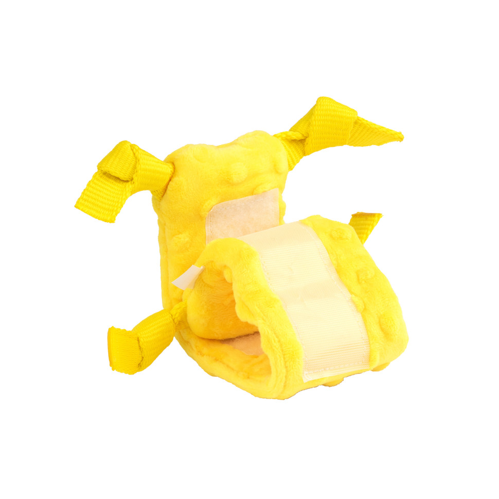 Игрушка для щенков Playology Puppy Sensory Snail сенсорная плюшевая улитка, курица, желтый