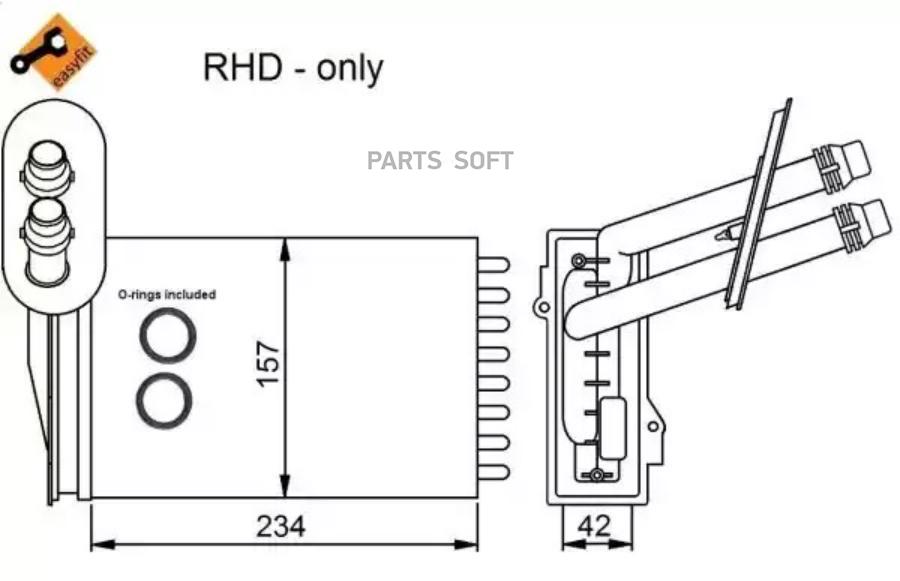 

NRF 53402 Радиатор печки 1шт