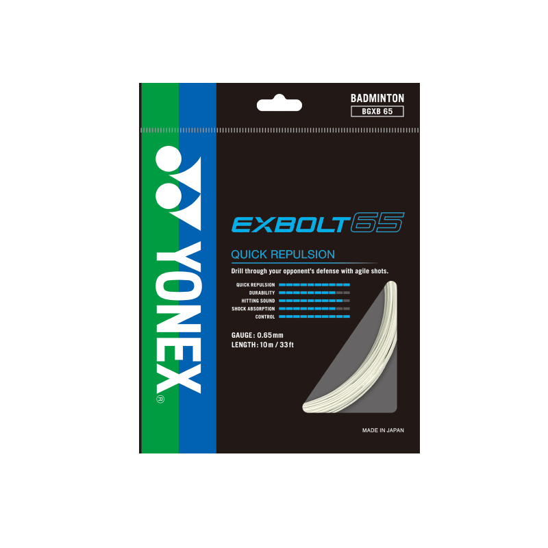 

Струна для бадминтона Yonex 10m Exbolt 65, White, Белый, 10m Exbolt 65