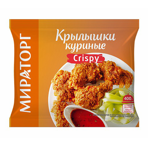 Крылышки куриные Мираторг Crispy замороженные 400 г